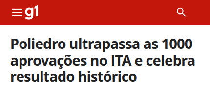 Manchete sobre o Poliedro