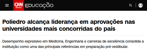Manchete sobre o Poliedro